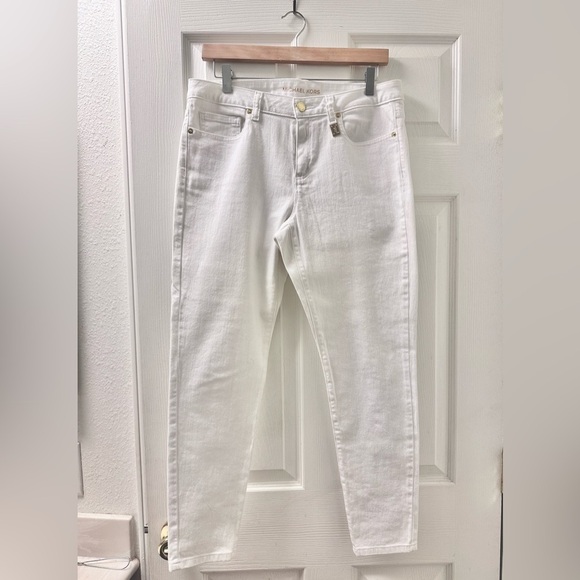 Michael Kors White Stretch Ankle Jeans - Picture 5 of 9